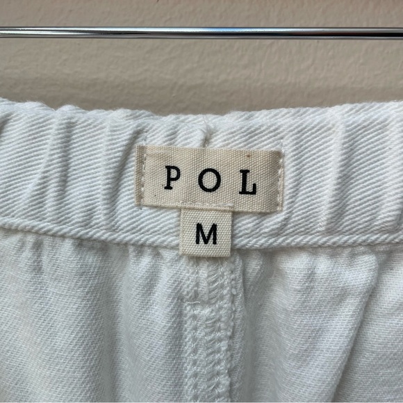 Pol Wide Leg Baggy Ripped White Denim Jeans 100% Cotton Women’s Size M - Picture 8 of 8